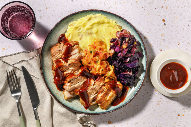 Bavarian Style Pork Belly and Homemade Apple Sauce