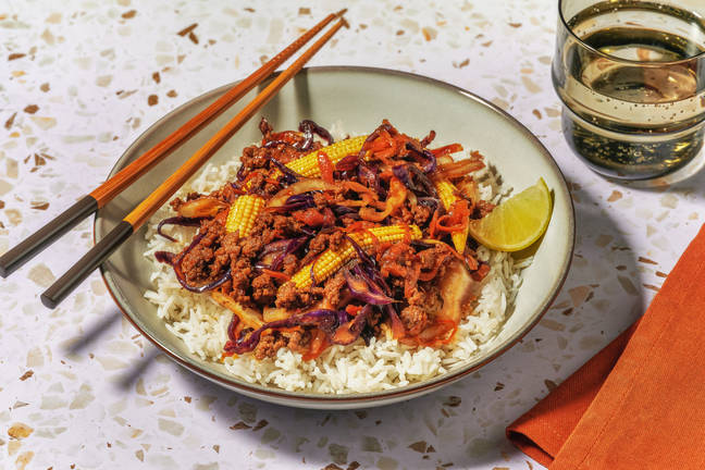 Sticky Honey Indonesian Style Beef Rice Bowl
