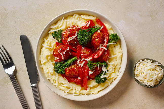 Pork Meatballs in Cajun Spiced Tomato & Pepper Sauce