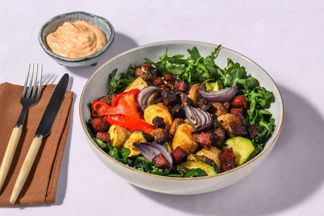 Einfaches Antipasti-Gemüse mit Chorizo