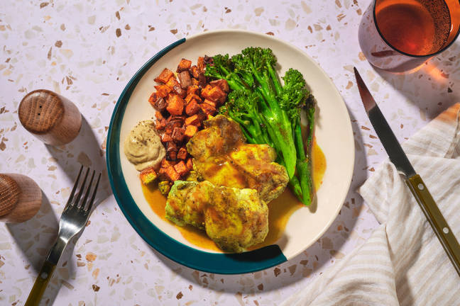 Green Chilli Curried Chicken Thighs