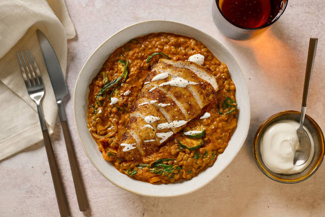 Warming Roast Chicken Breast and Masala Lentil Dal