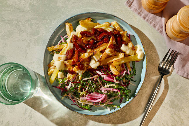 Bacon-Poutine aus Kanada