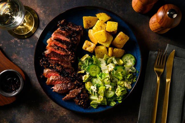 Steak bio au jus d'oignon