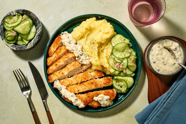 Putenschnitzel in Pfefferrahm
