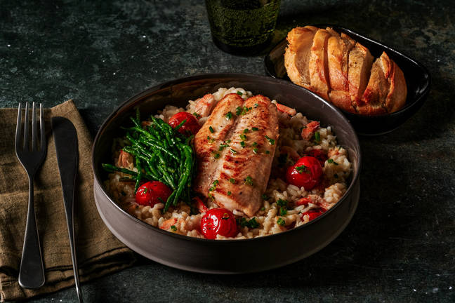 Seared Sea Bream on Orkney Crab and Tomato Risotto