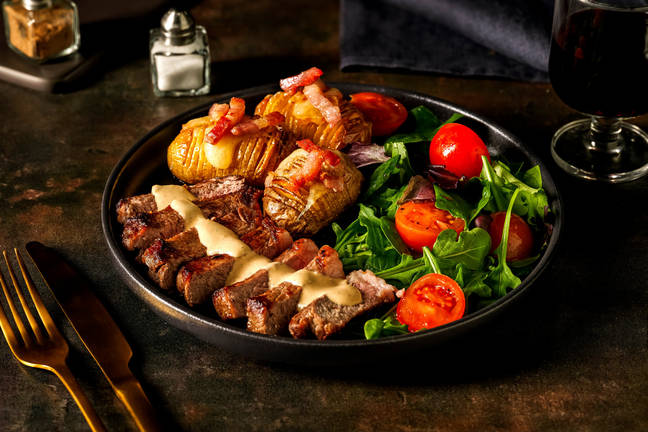 21 Day Aged Sirloin and Cheesy Bacon Hasselbacks