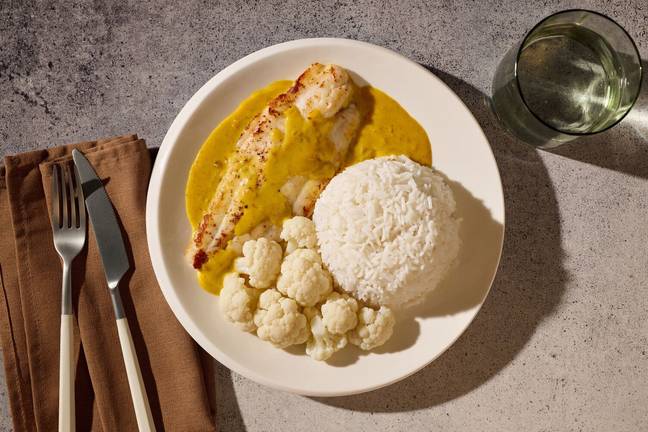 Fischfilet in Mango-Sahne-Soße