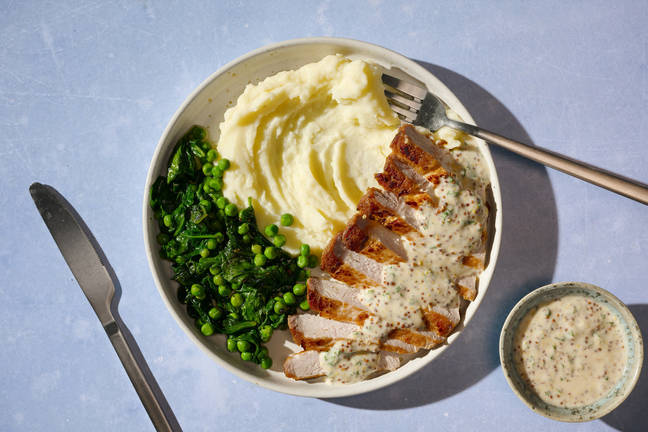 Gammon and Creamy Parsley Mustard Sauce