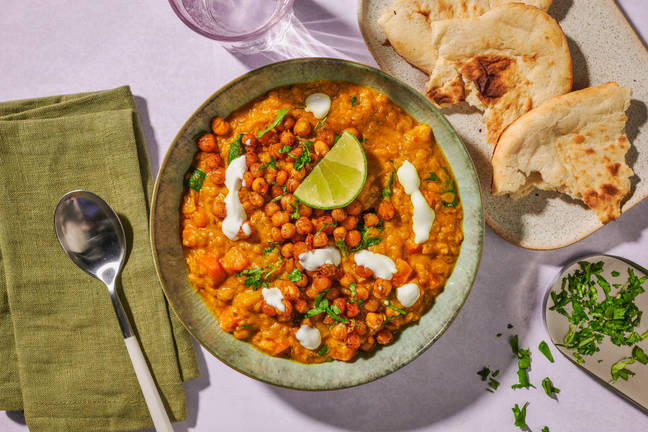 Recette culte : dahl aux pois chiches croquants & naan