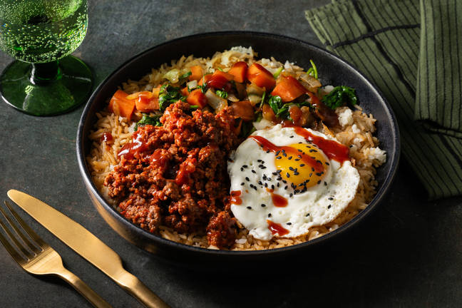 Bowl de bœuf façon bibimbap sauce au kimchi