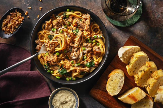 Smoky Creamy Chipotle Pulled Pork Tagliatelle