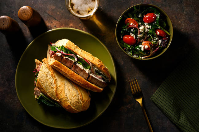 Lamb Steak and Black Truffle Sourdough Sandwich