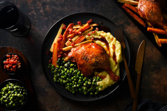 Roasted Confit Duck Leg and Red Wine Jus 