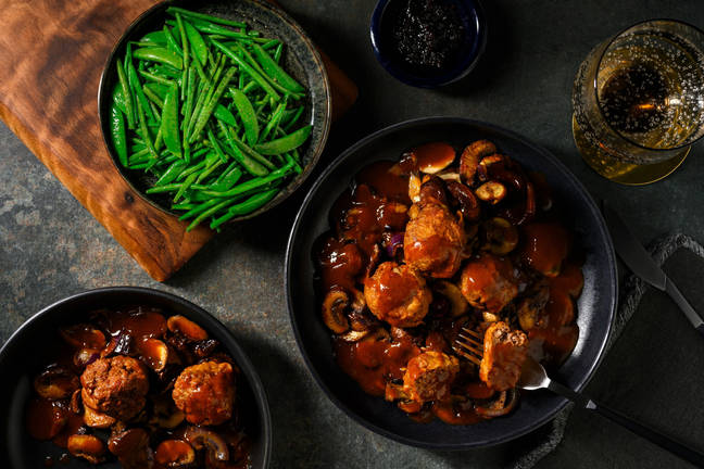 Venison Meatballs & Sugar Snap Peas