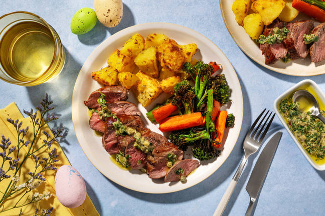 Pan-Seared Lamb Steak and Homemade Salsa Verde