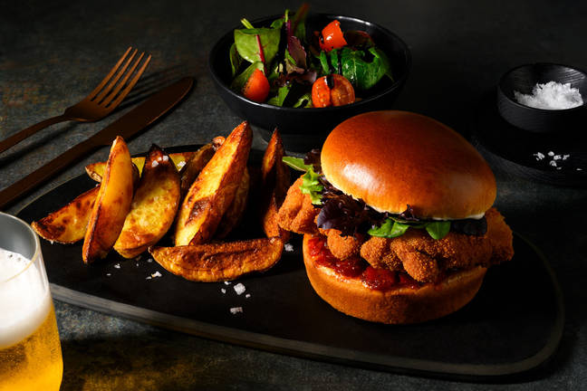 Crispy Chicken Burger and Chorizo Jam