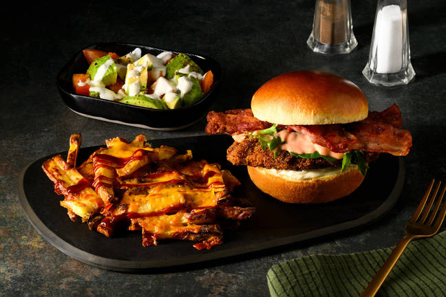 Crispy Cajun Spiced Chicken and Bacon Burger