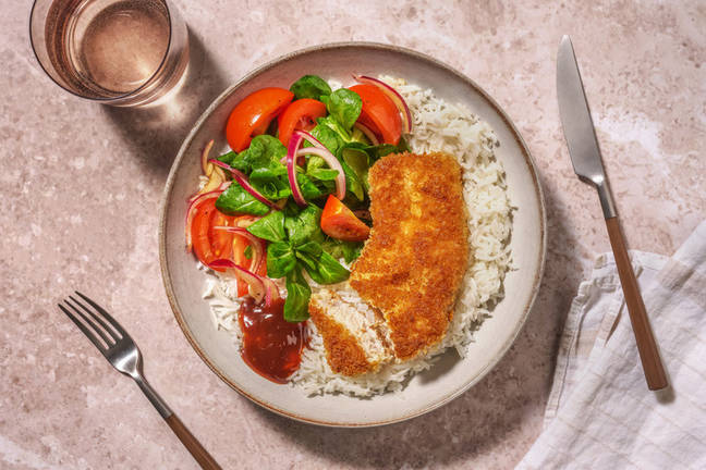 BBQ Bowl mit Schweinelachssteak Tonkatsu Art