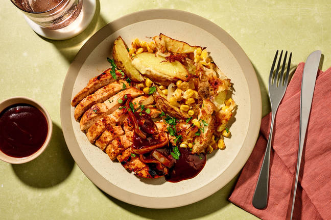 Chipotle-Honig-Hähnchen auf Kartoffelpfanne