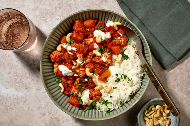 Sportersfavoriet: tandoori aloo gobi met abrikozenchutney en yoghurt