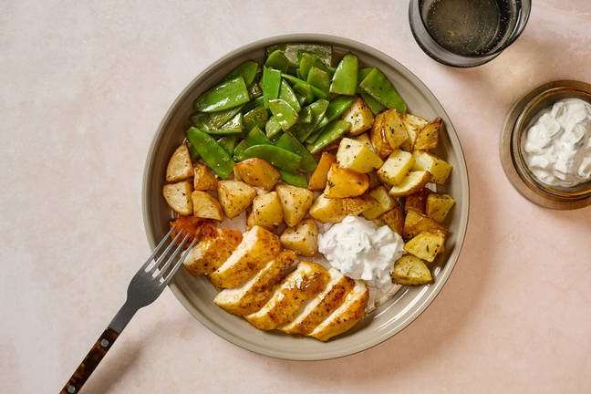 Curried Chicken Breast and Roast Potatoes