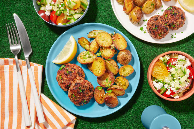 Focus sport : Burgers de poulet & fromage à la grecque