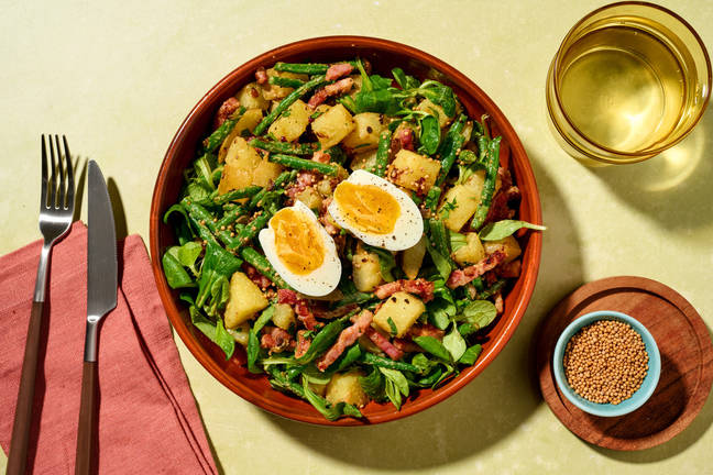 Classic Belgian Liège Salad with Bacon & Egg