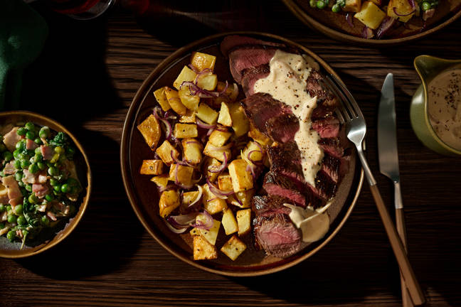 21 Day Aged Sirloin Steak and Peppercorn Sauce