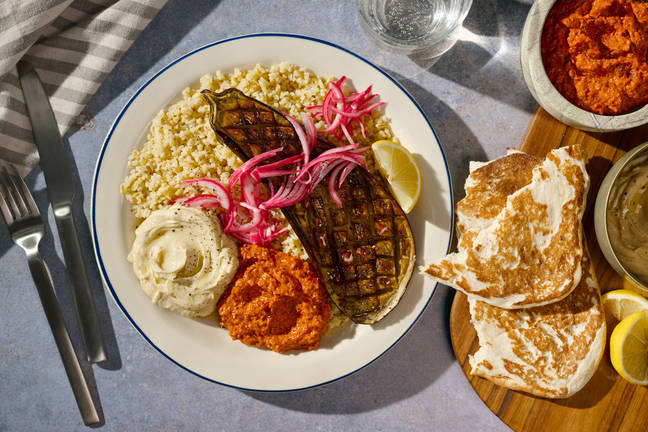 Gewürzte Aubergine mit Bulgur