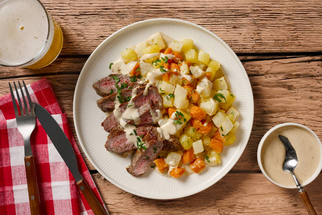 Weiderindersteak nach Tafelspitz-Art