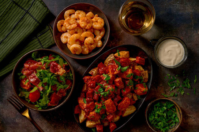 Chicken, King Prawn and Chorizo Tapas