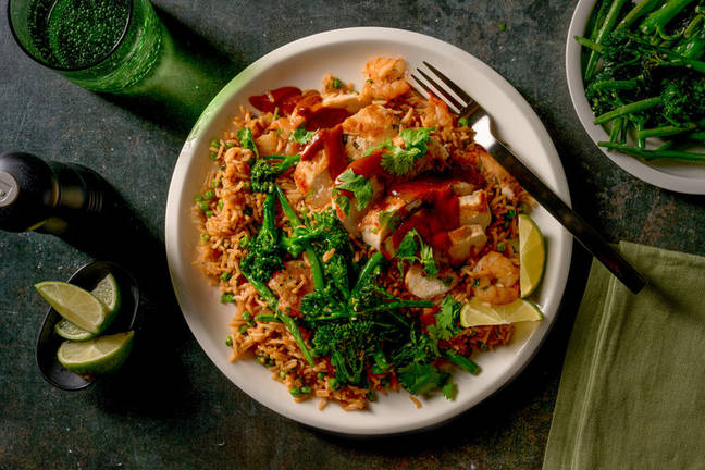 Chicken Breast in Peanut XO Sauce and Prawn Fried Rice