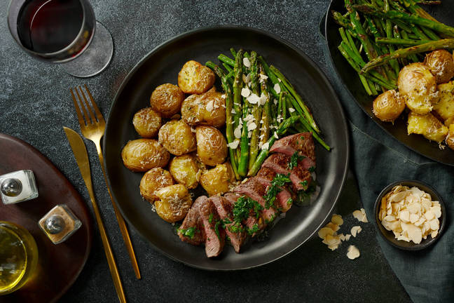 Herby Lamb Steak and Garlic Butter