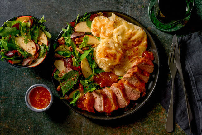 Apple Glazed Duck Breast and Parmigiano Reggiano Dauphinoise 