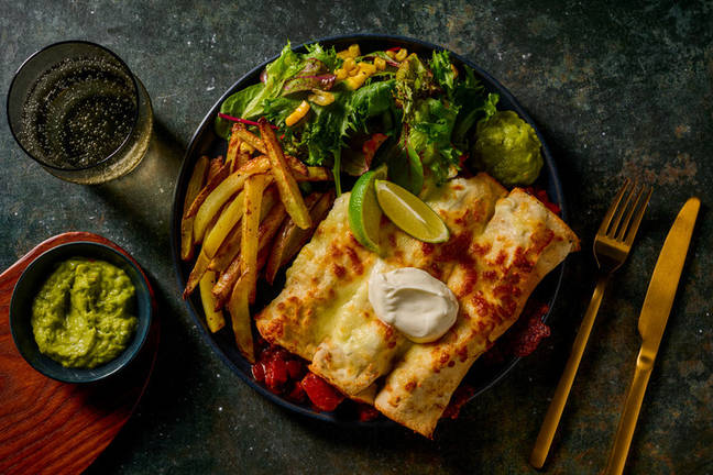 Cheddar, Chicken and Chorizo Enchiladas