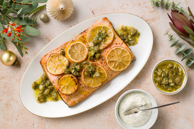 Baked Lemon Salmon & Tartare Sauce