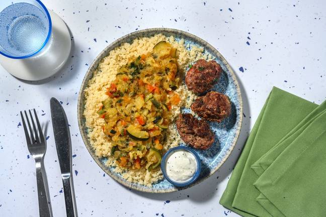 Keftas de bœuf & zaalouk de courgettes