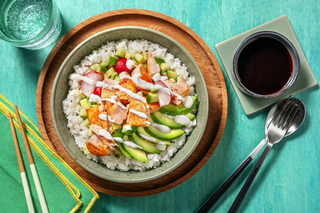 Sushi bowl au saumon fumé & avocat