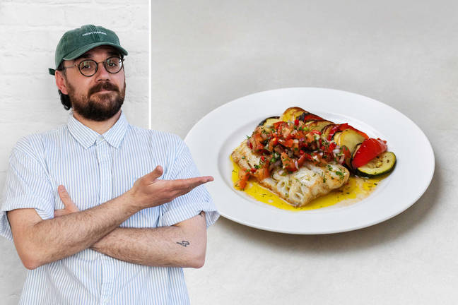 Ça tian la route : lieu poêlé & sauce vierge
