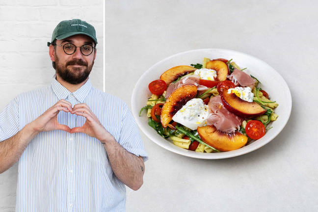 Pasta Salad : prosciutto, burrata & nectarine