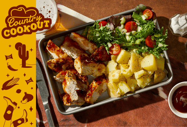 Sticky Smokehouse Chicken & Crushed Potatoes