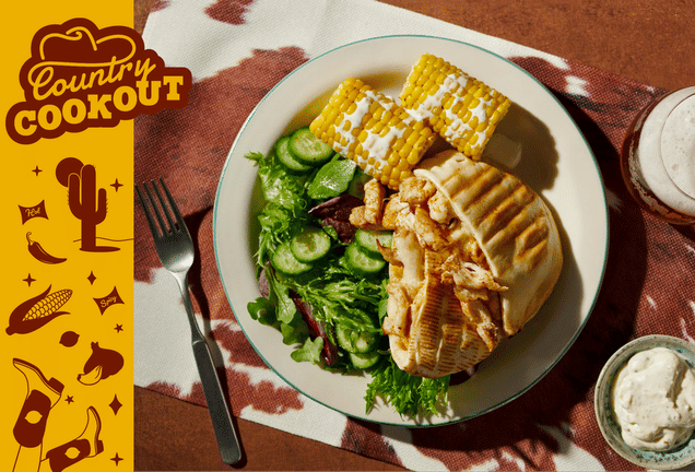 Saddle-Up Speedy BBQ Chicken Pita Pockets