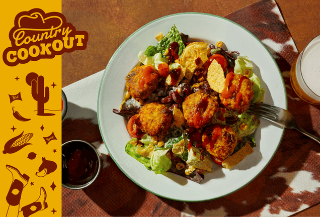 Mozzarella-Cauli Bites & Southwest Bean Salad