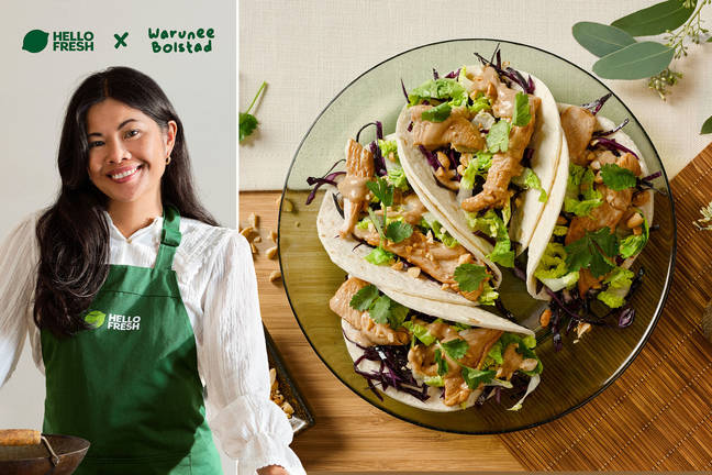 Thai chicken-taco