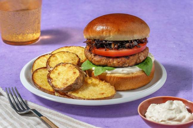 Italian Beef & Caramelized Onion Burgers
