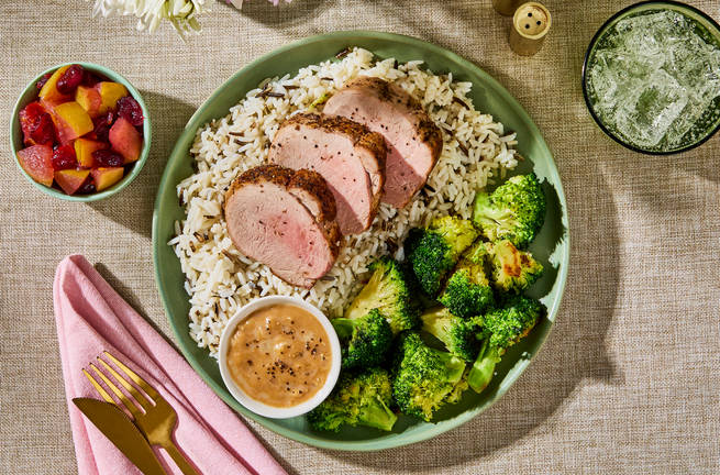 Filet de porc et chutney pommes-canneberges maison