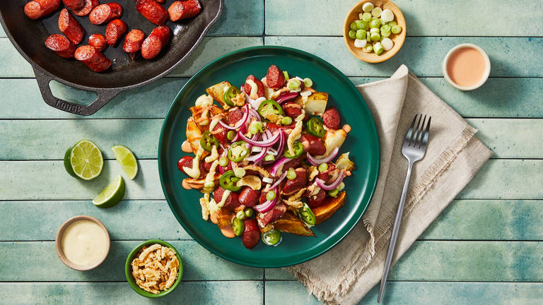 Peruvian-Inspired Salchipapas