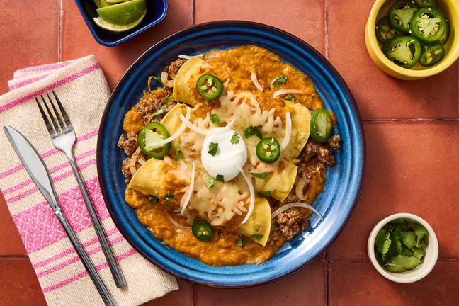 Mexican-Style Cheesy Beef Entomatadas