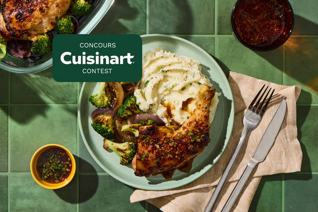 Honey-Garlic Chicken Legs with Chive Mash and Broccoli